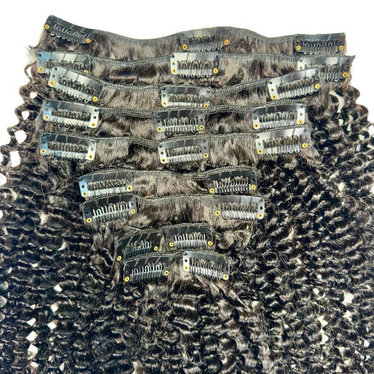 Jerry Curl Clip-In 100% Virgin Hair Extensions