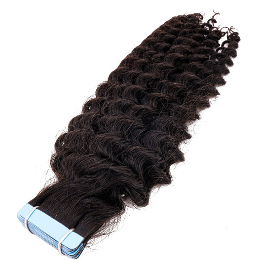 Kinky Curly 100% Virgin Hair Tape In Extensions