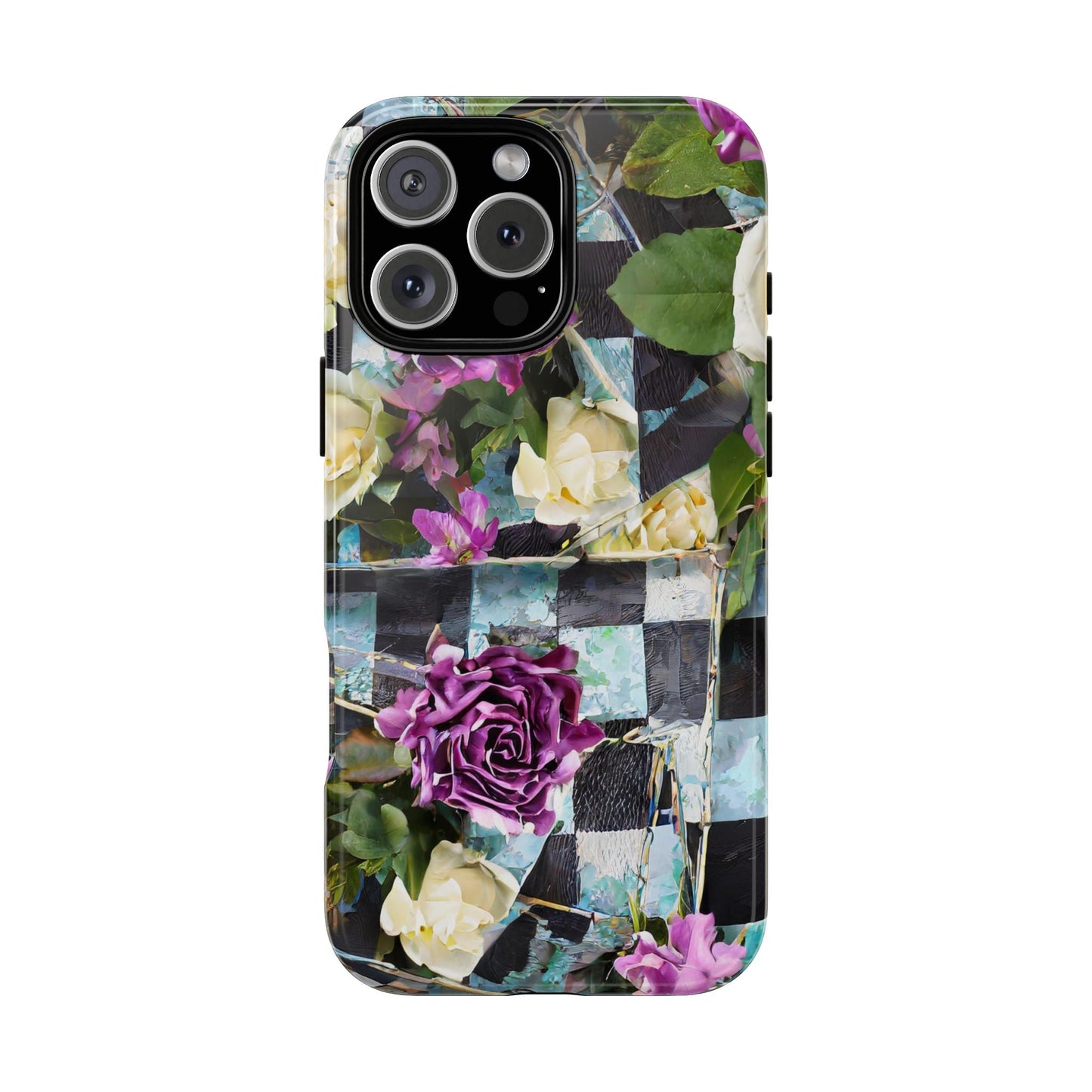 Checkerboard Tough Phone Case For iPhone, Samsung Galaxy, And Google Pixel