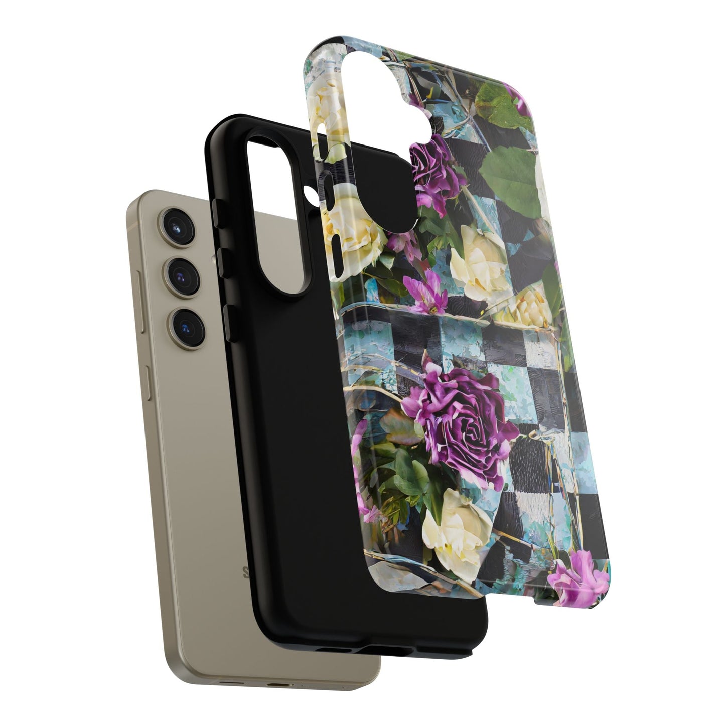 Checkerboard Tough Phone Case For iPhone, Samsung Galaxy, And Google Pixel