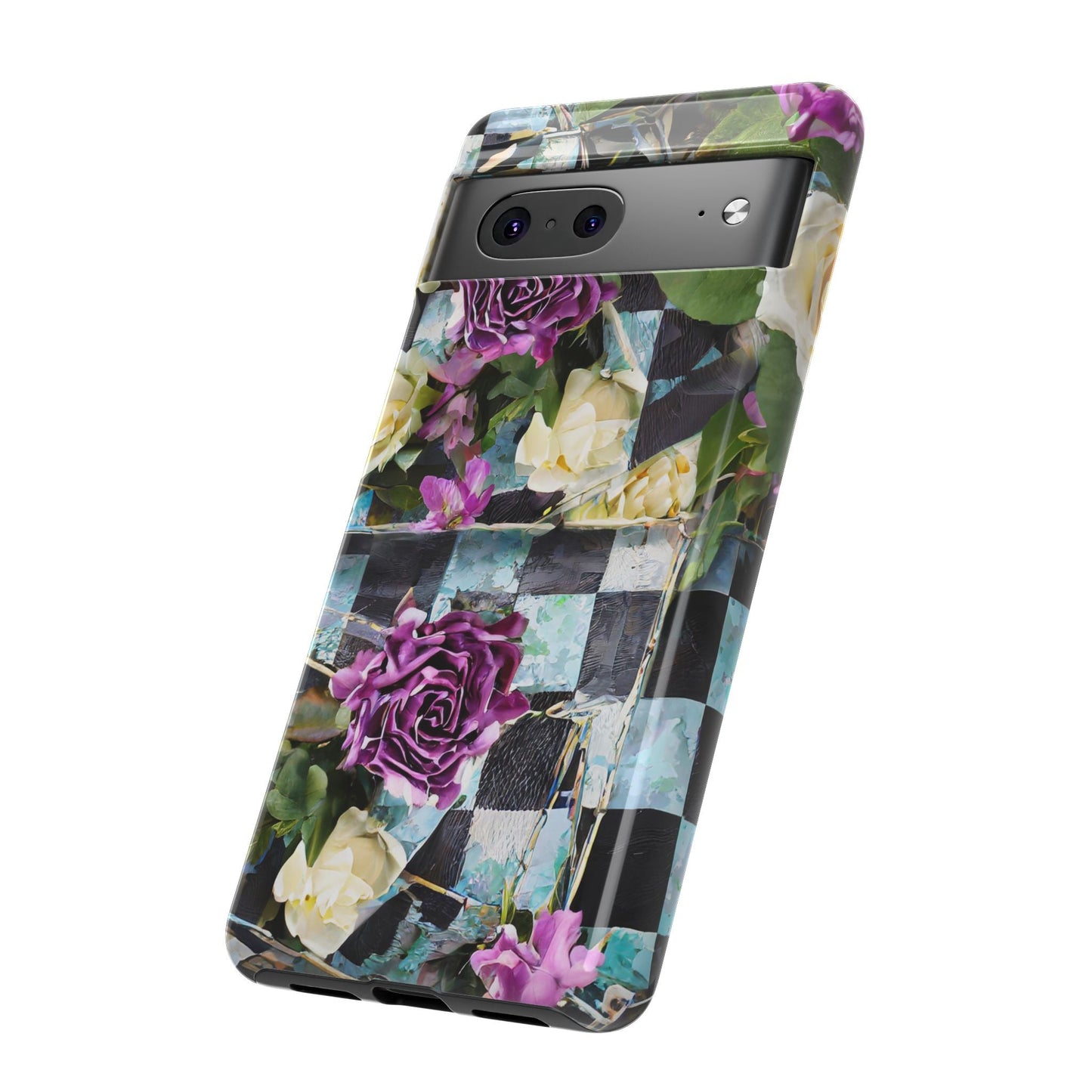 Checkerboard Tough Phone Case For iPhone, Samsung Galaxy, And Google Pixel