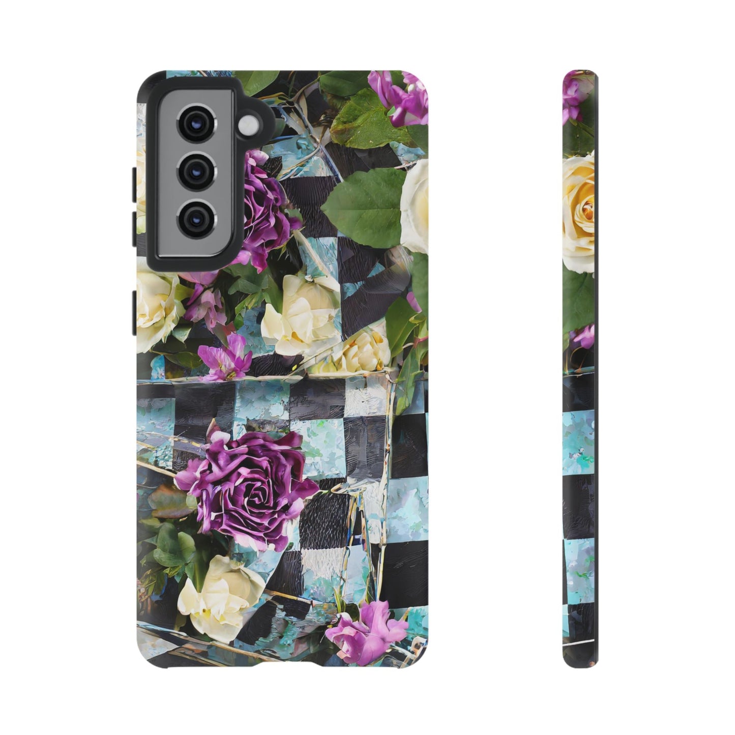 Checkerboard Tough Phone Case For iPhone, Samsung Galaxy, And Google Pixel