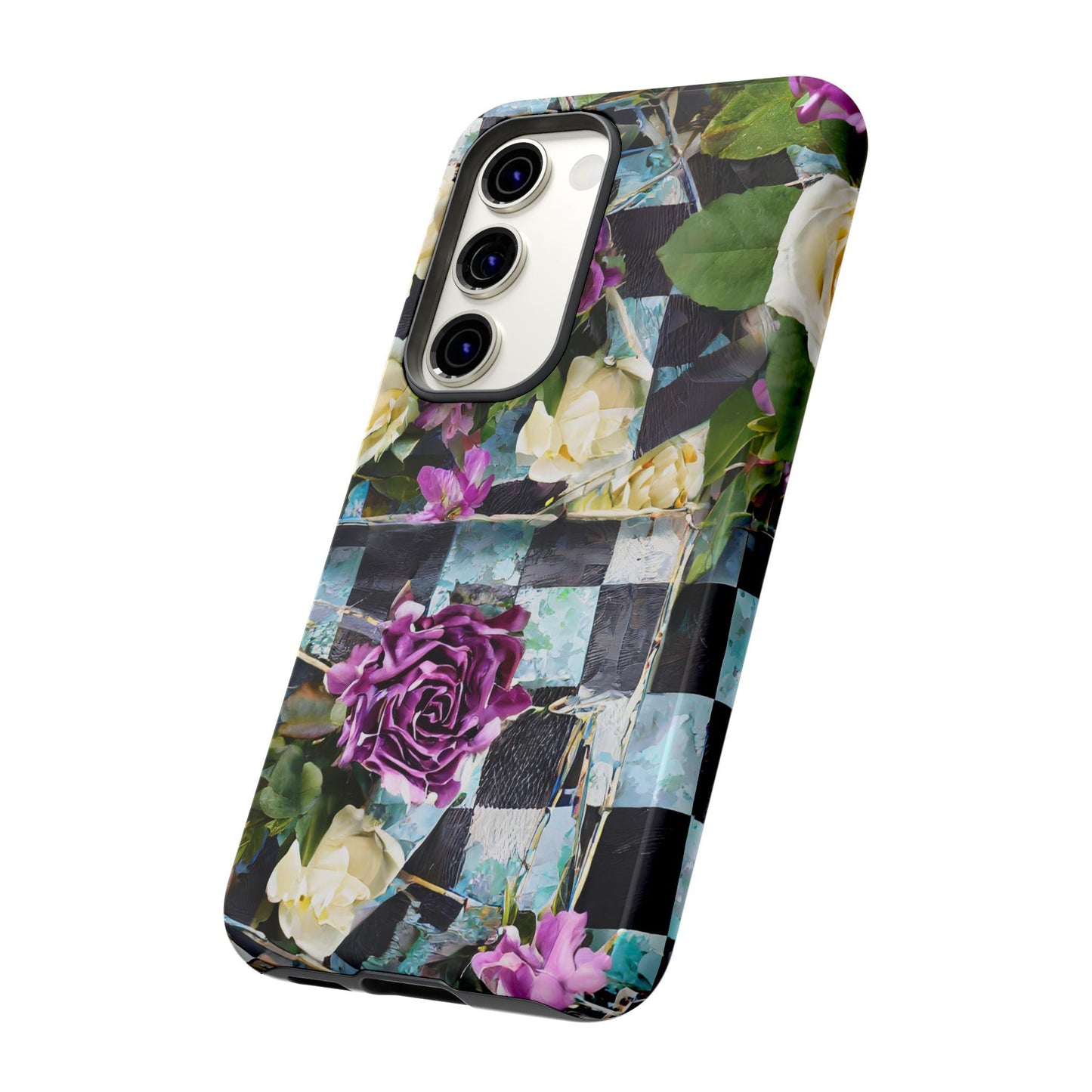 Checkerboard Tough Phone Case For iPhone, Samsung Galaxy, And Google Pixel