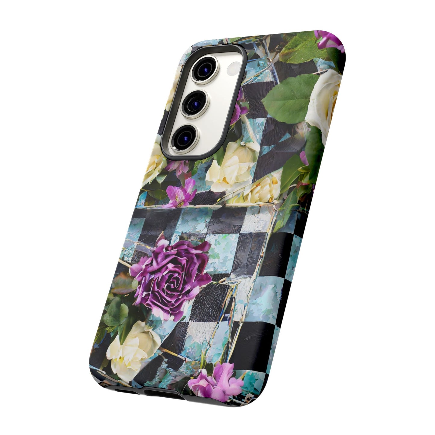 Checkerboard Tough Phone Case For iPhone, Samsung Galaxy, And Google Pixel