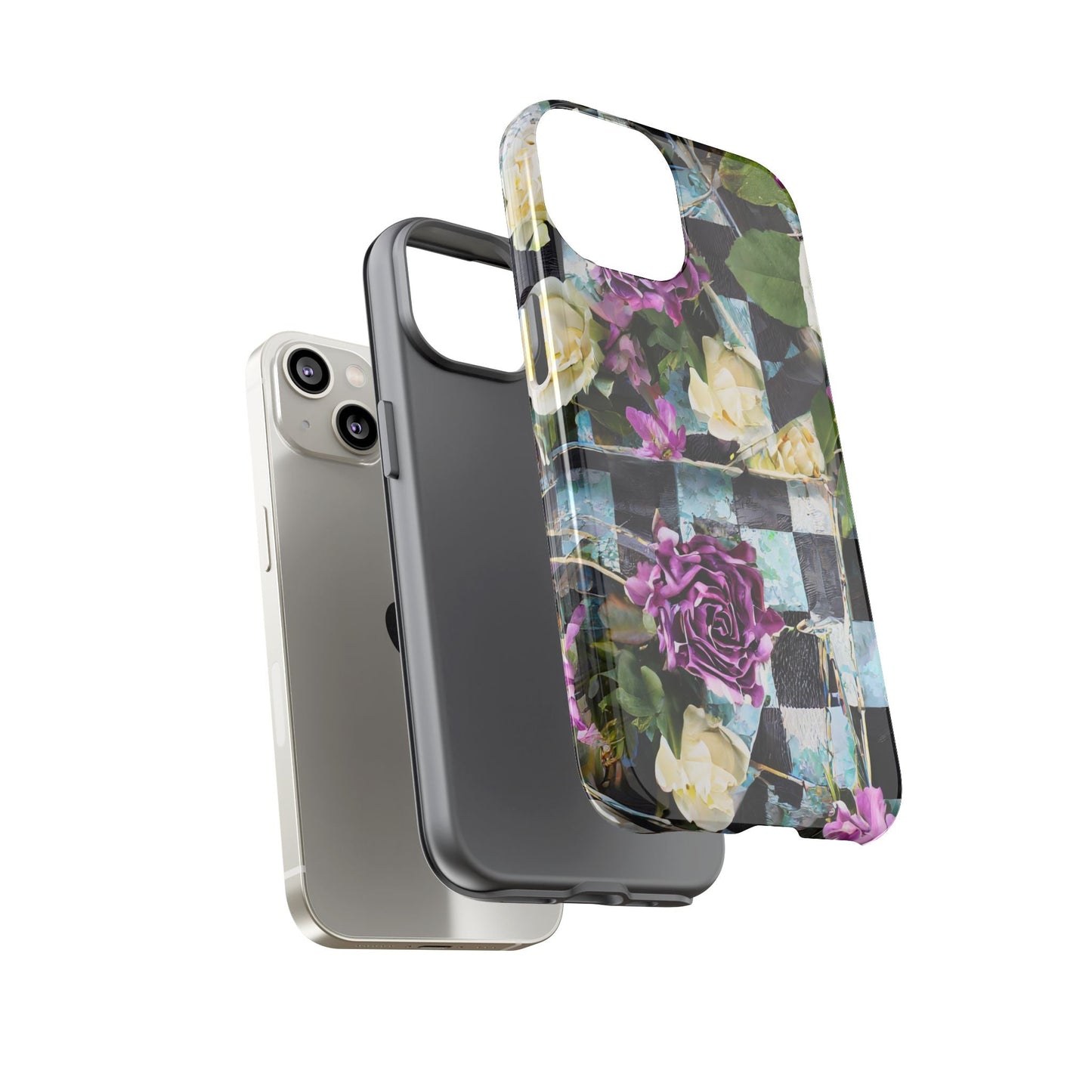Checkerboard Tough Phone Case For iPhone, Samsung Galaxy, And Google Pixel