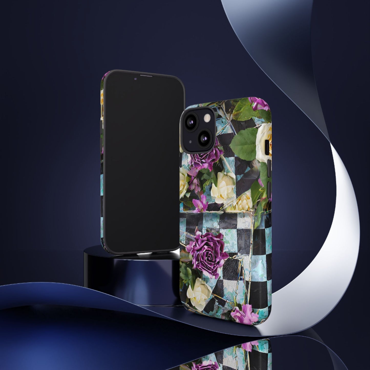 Checkerboard Tough Phone Case For iPhone, Samsung Galaxy, And Google Pixel