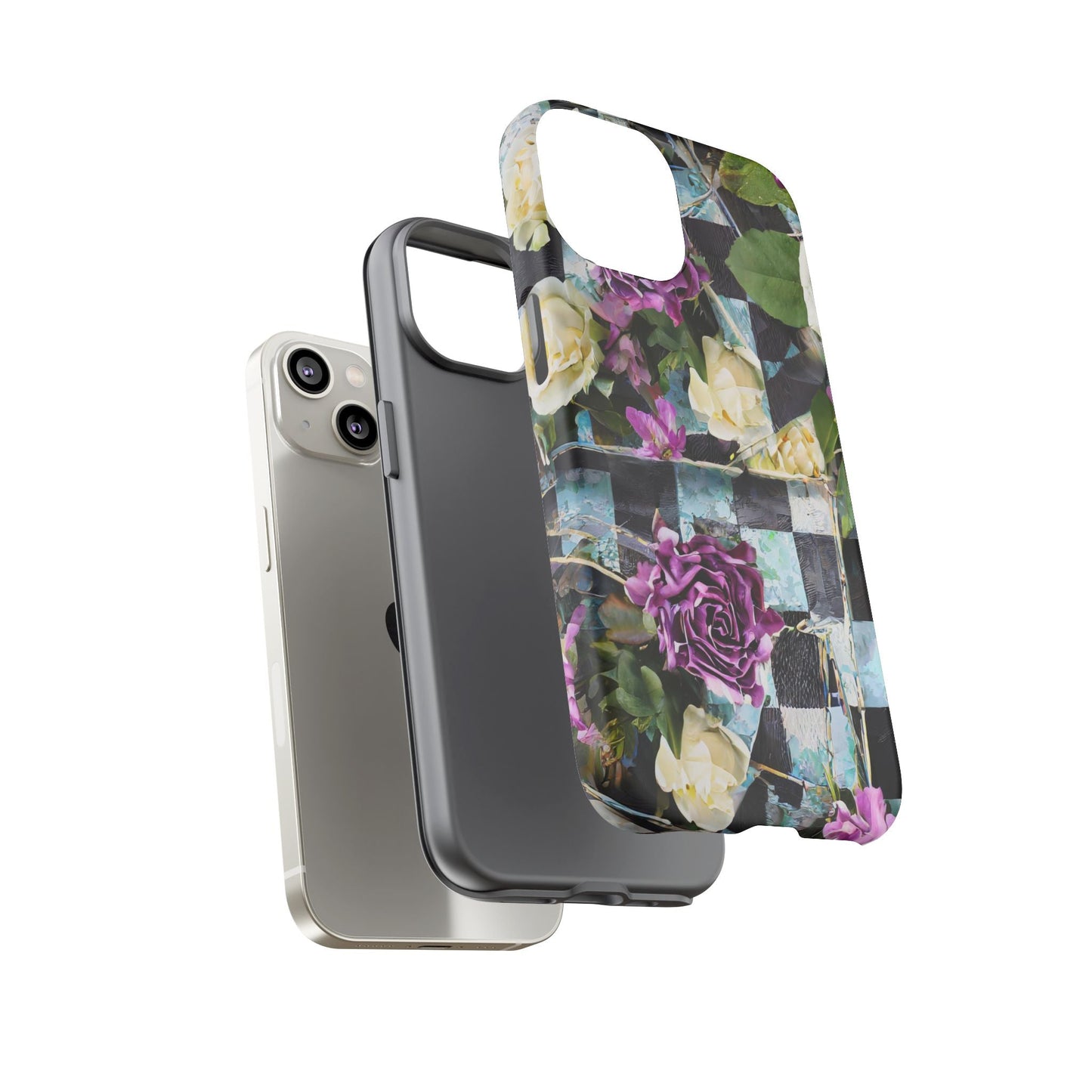 Checkerboard Tough Phone Case For iPhone, Samsung Galaxy, And Google Pixel