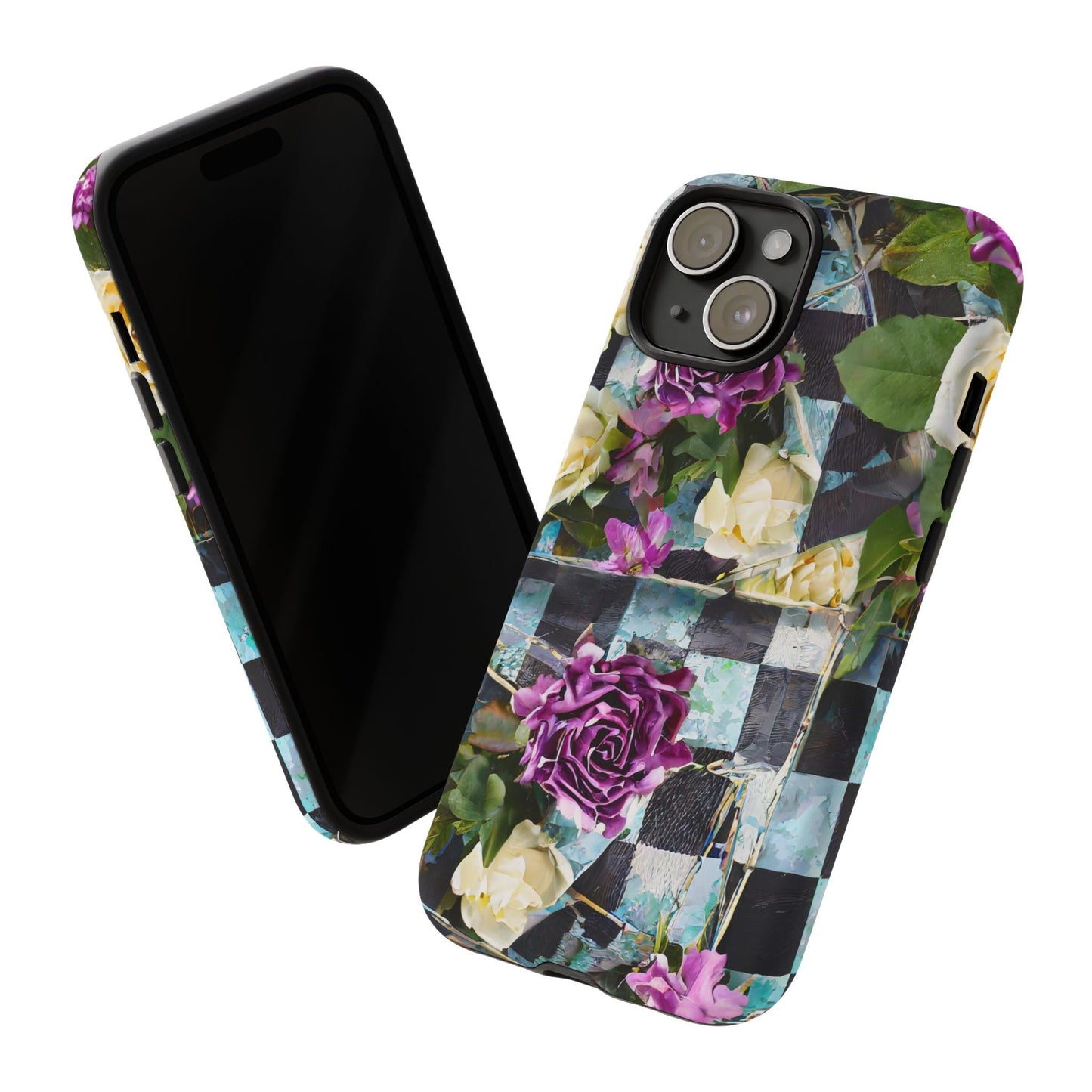 Checkerboard Tough Phone Case For iPhone, Samsung Galaxy, And Google Pixel