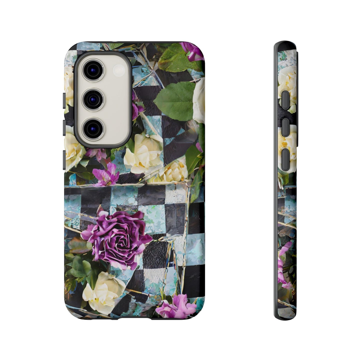 Checkerboard Tough Phone Case For iPhone, Samsung Galaxy, And Google Pixel