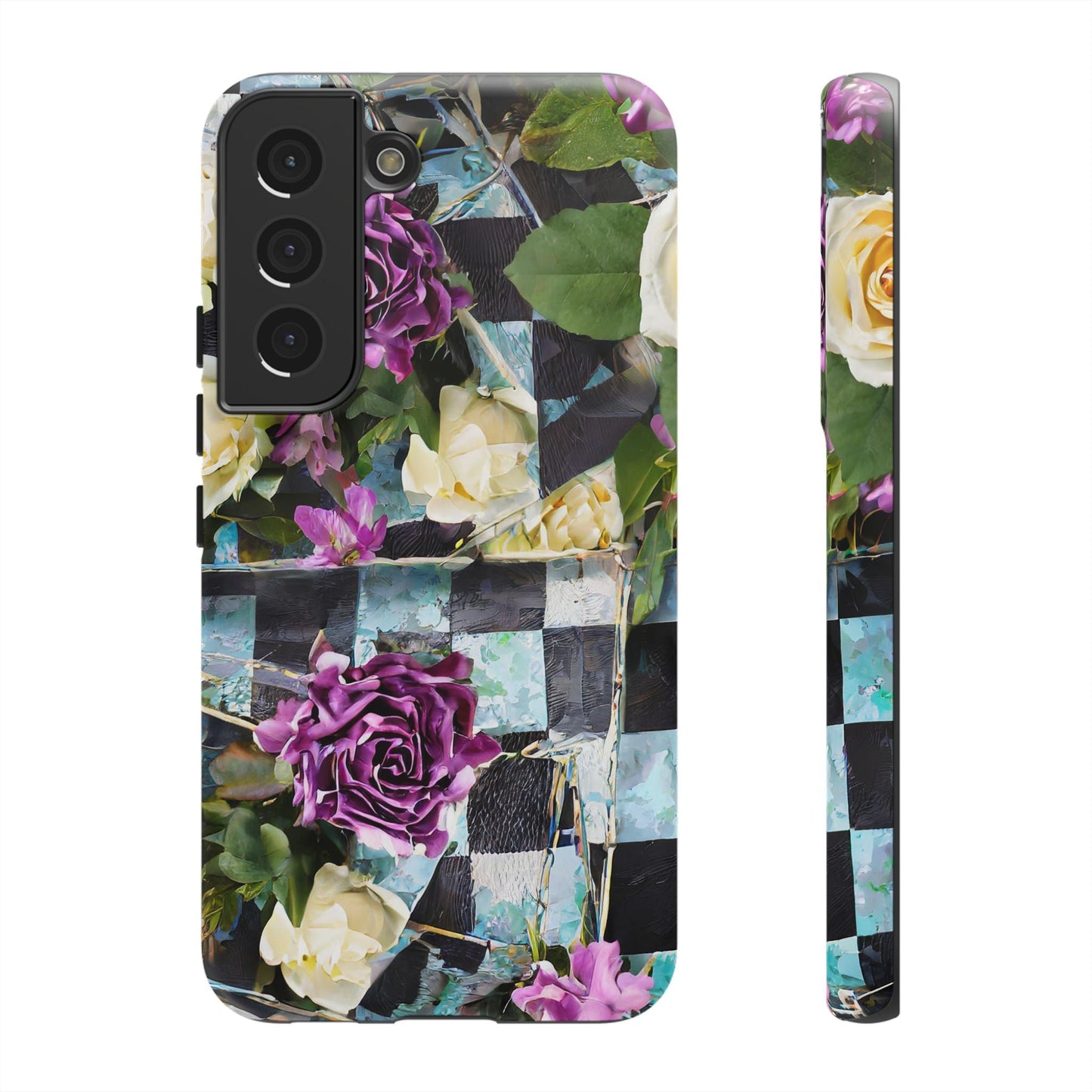 Checkerboard Tough Phone Case For iPhone, Samsung Galaxy, And Google Pixel