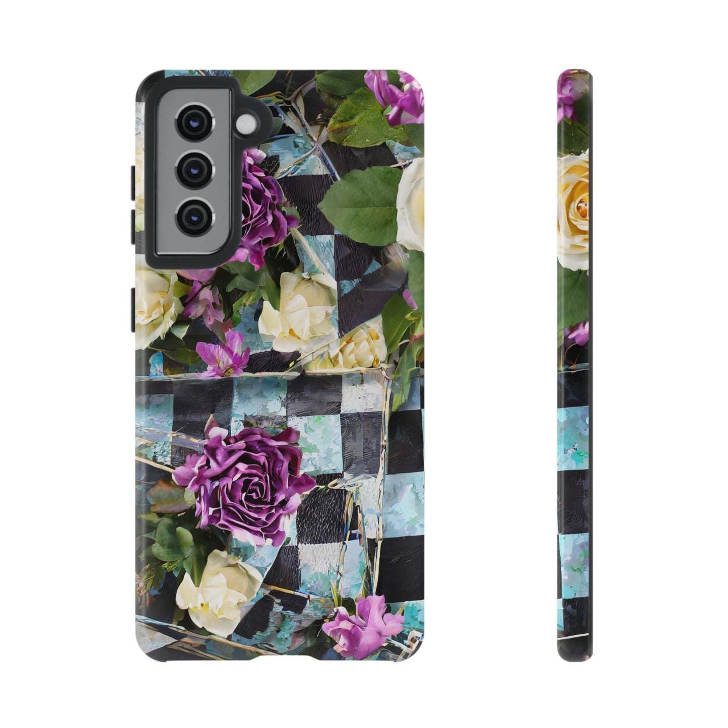 Checkerboard Tough Phone Case For iPhone, Samsung Galaxy, And Google Pixel