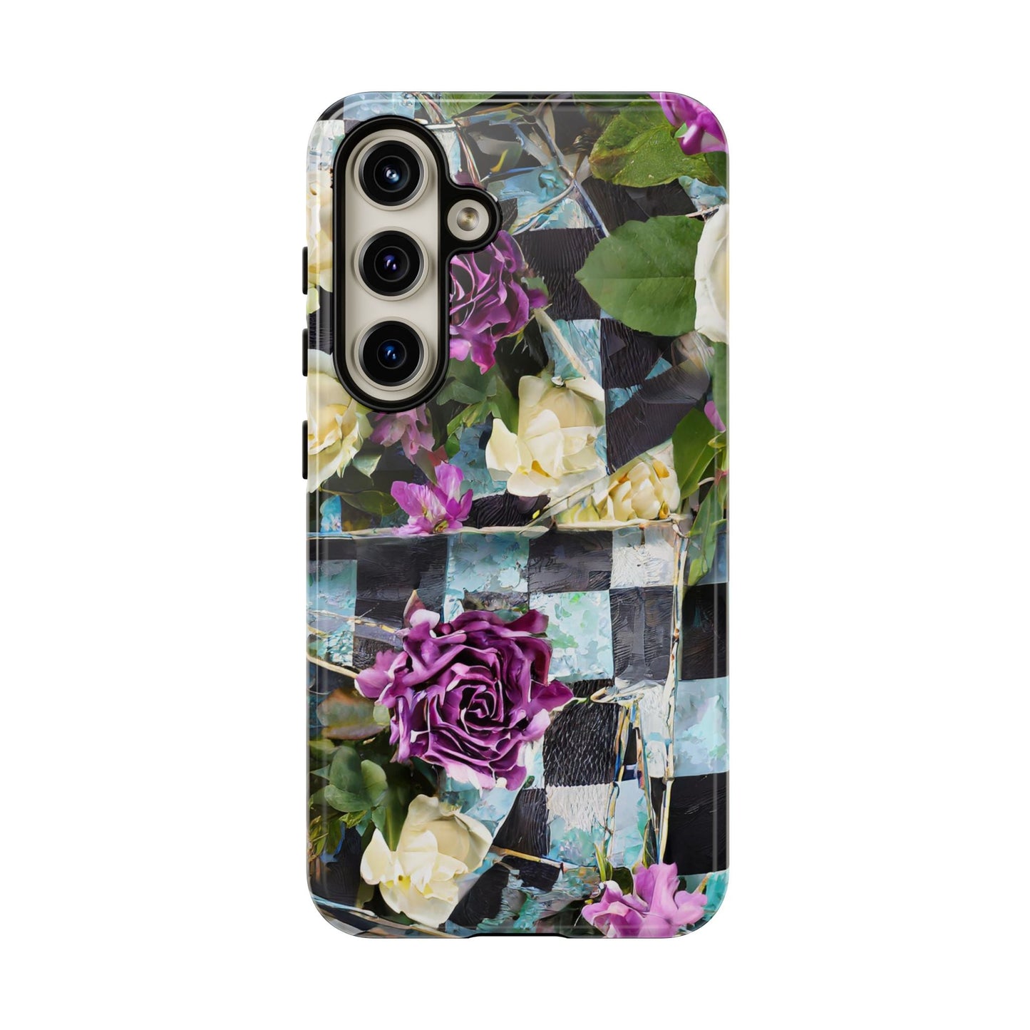 Checkerboard Tough Phone Case For iPhone, Samsung Galaxy, And Google Pixel