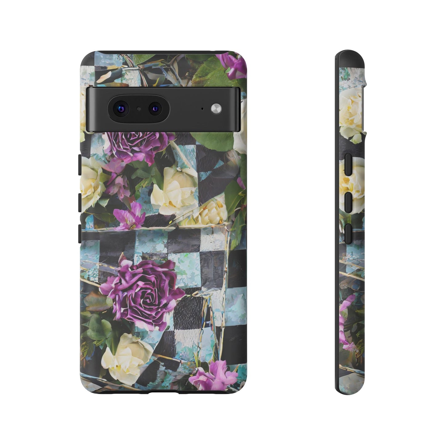 Checkerboard Tough Phone Case For iPhone, Samsung Galaxy, And Google Pixel
