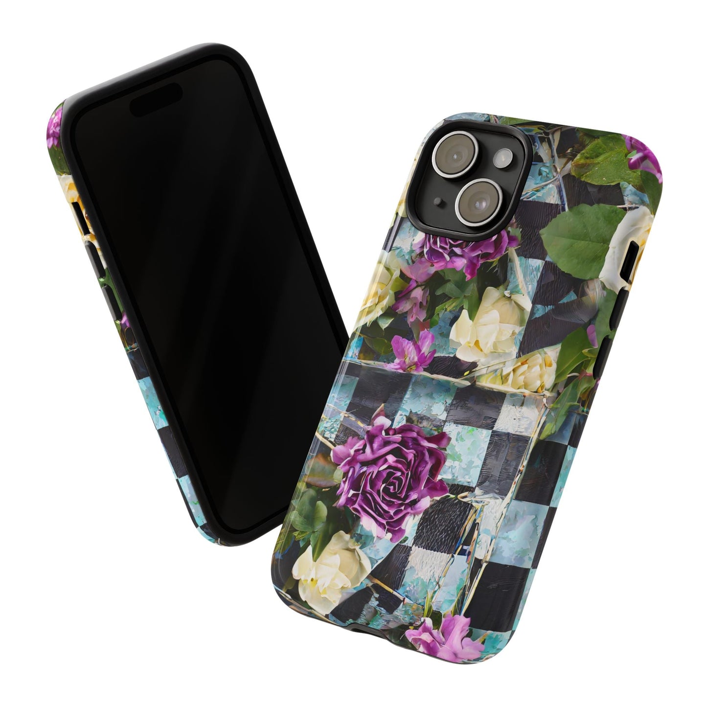 Checkerboard Tough Phone Case For iPhone, Samsung Galaxy, And Google Pixel