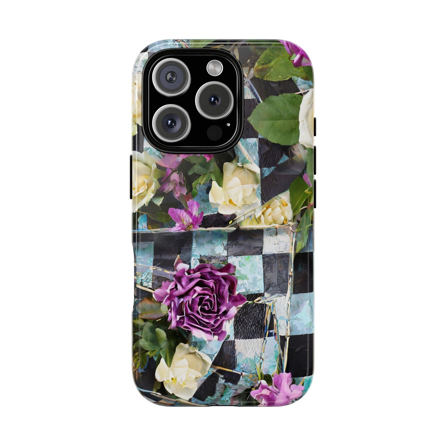 Checkerboard Tough Phone Case For iPhone, Samsung Galaxy, And Google Pixel