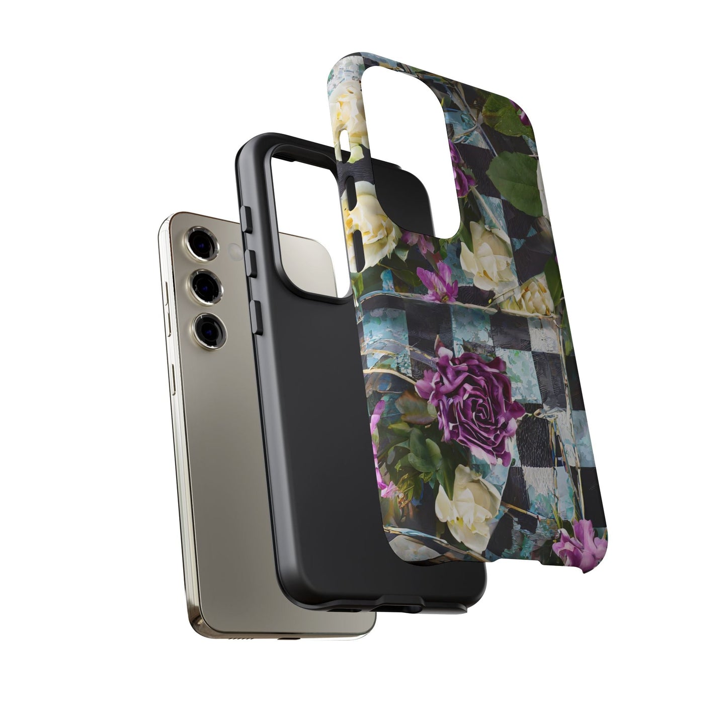 Checkerboard Tough Phone Case For iPhone, Samsung Galaxy, And Google Pixel