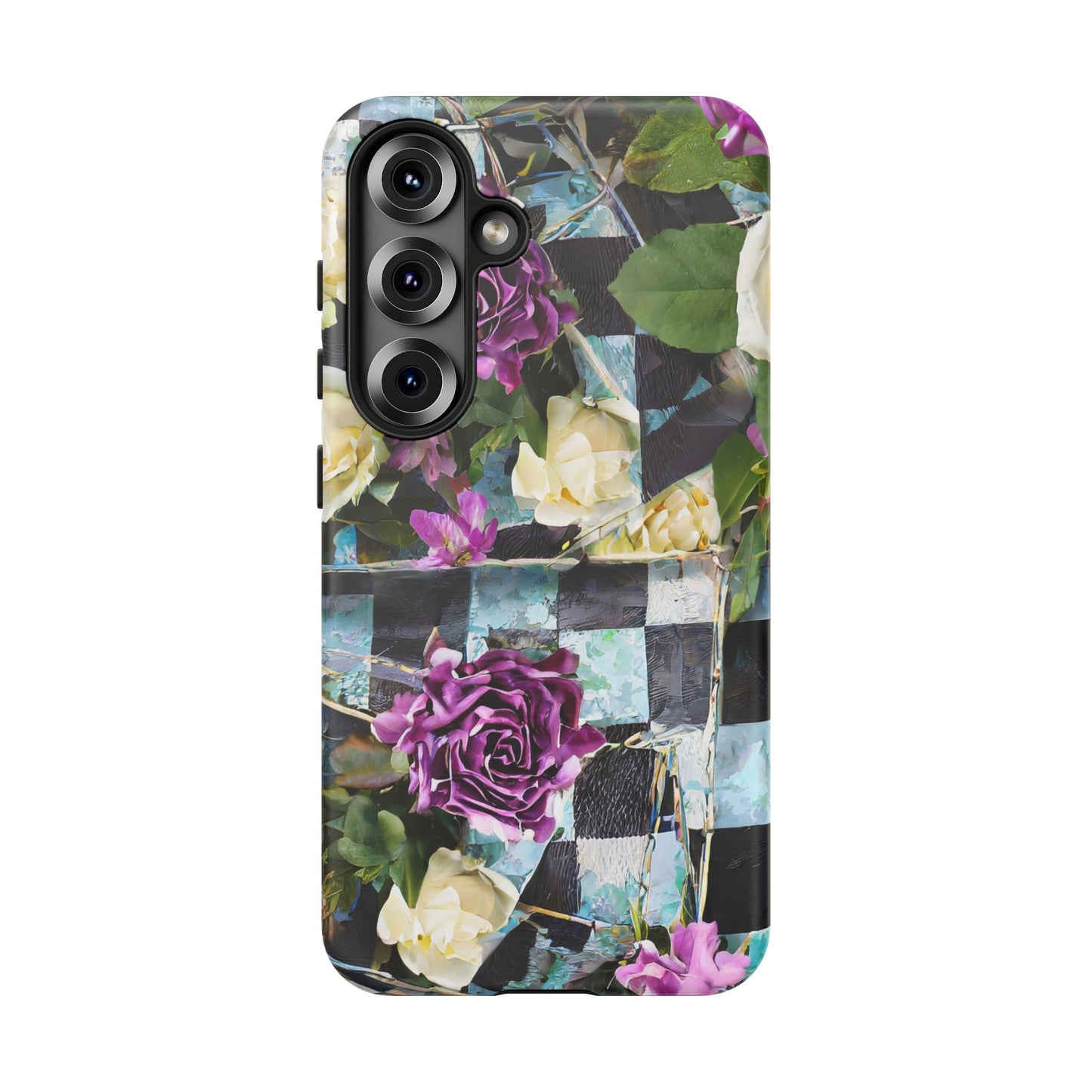 Checkerboard Tough Phone Case For iPhone, Samsung Galaxy, And Google Pixel