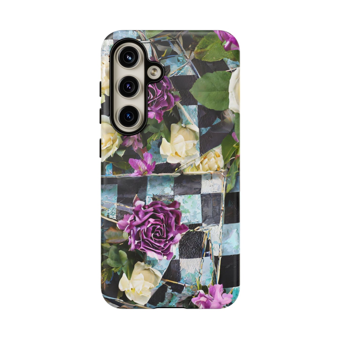 Checkerboard Tough Phone Case For iPhone, Samsung Galaxy, And Google Pixel