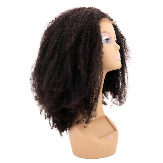 Afro Kinky Curly 4x4 Transparent Lace 100% Human Hair Closure Wig