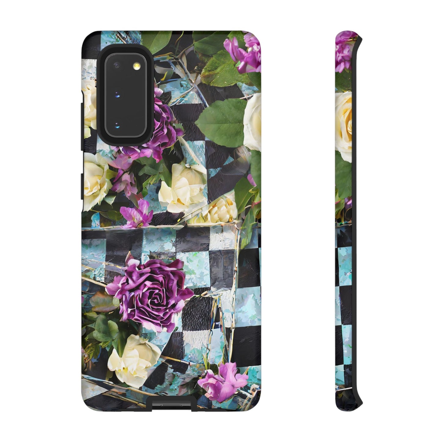 Checkerboard Tough Phone Case For iPhone, Samsung Galaxy, And Google Pixel