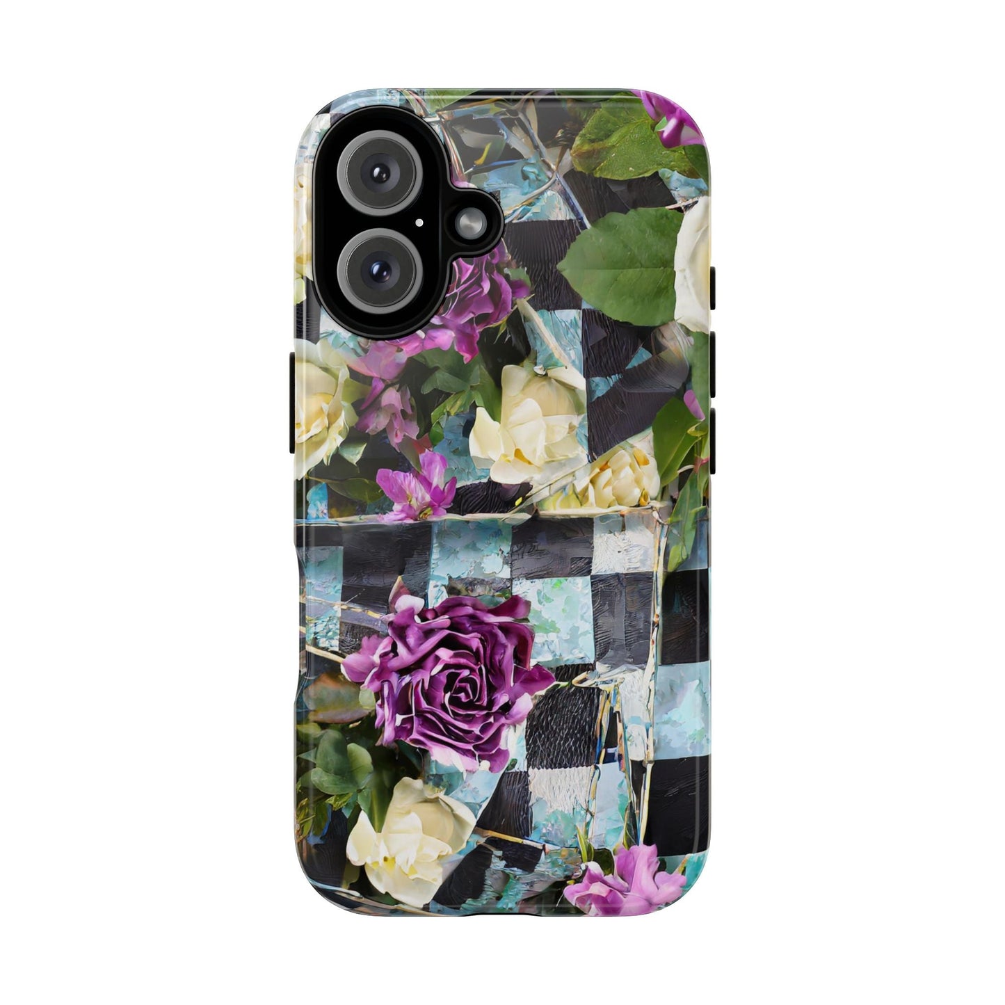 Checkerboard Tough Phone Case For iPhone, Samsung Galaxy, And Google Pixel