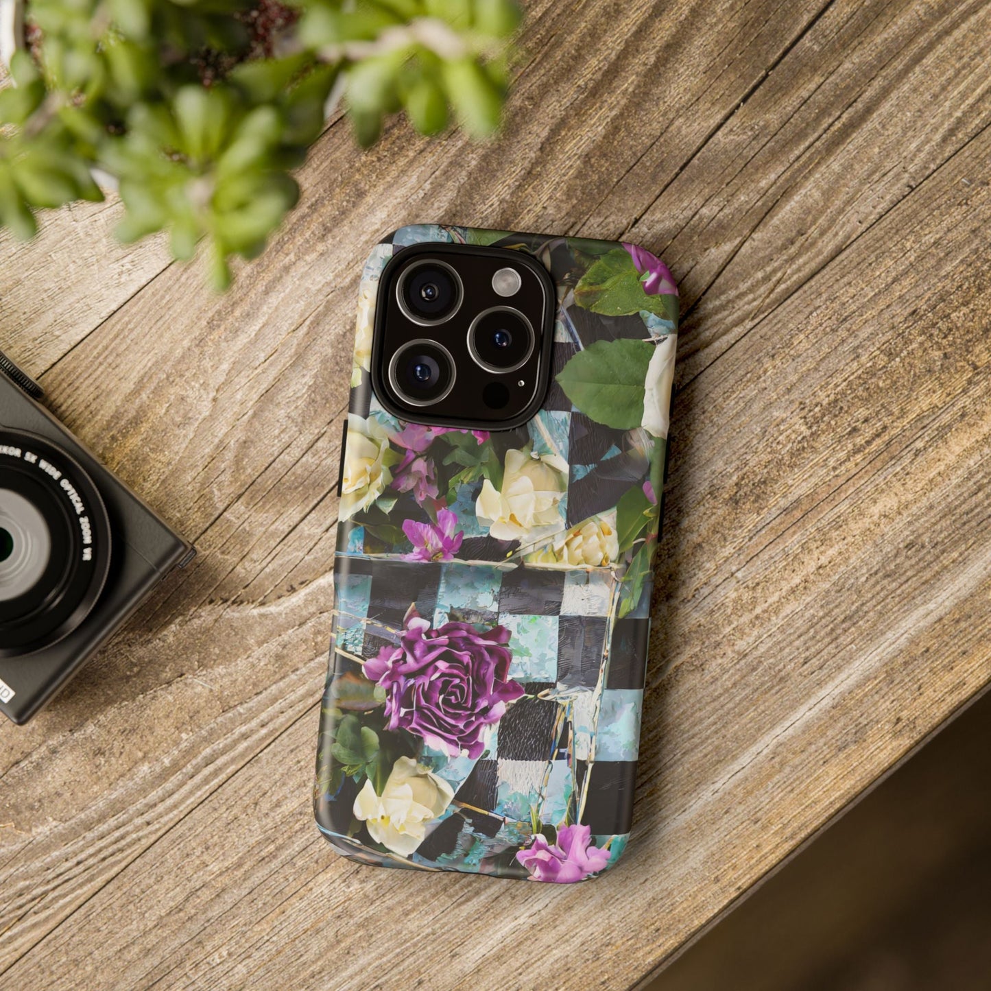 Checkerboard Tough Phone Case For iPhone, Samsung Galaxy, And Google Pixel