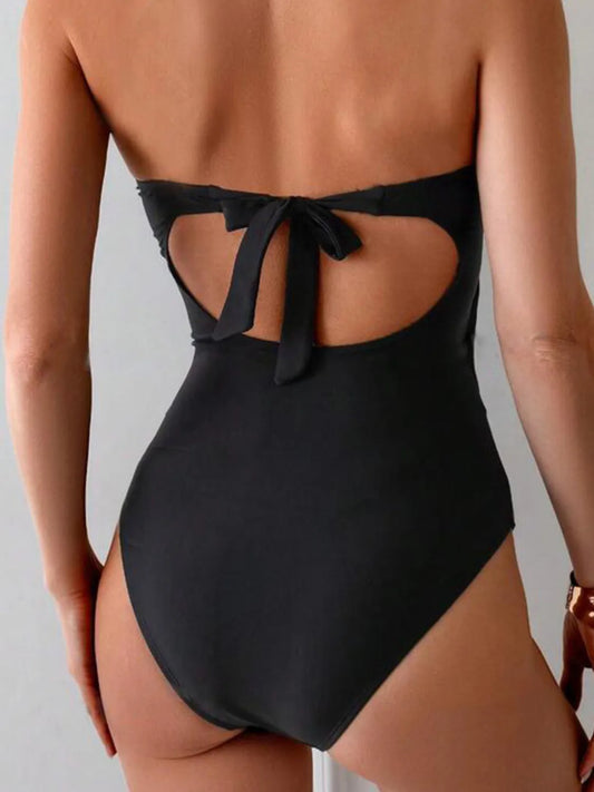 Cutout Sweetheart Neck One-Piece Swimwear