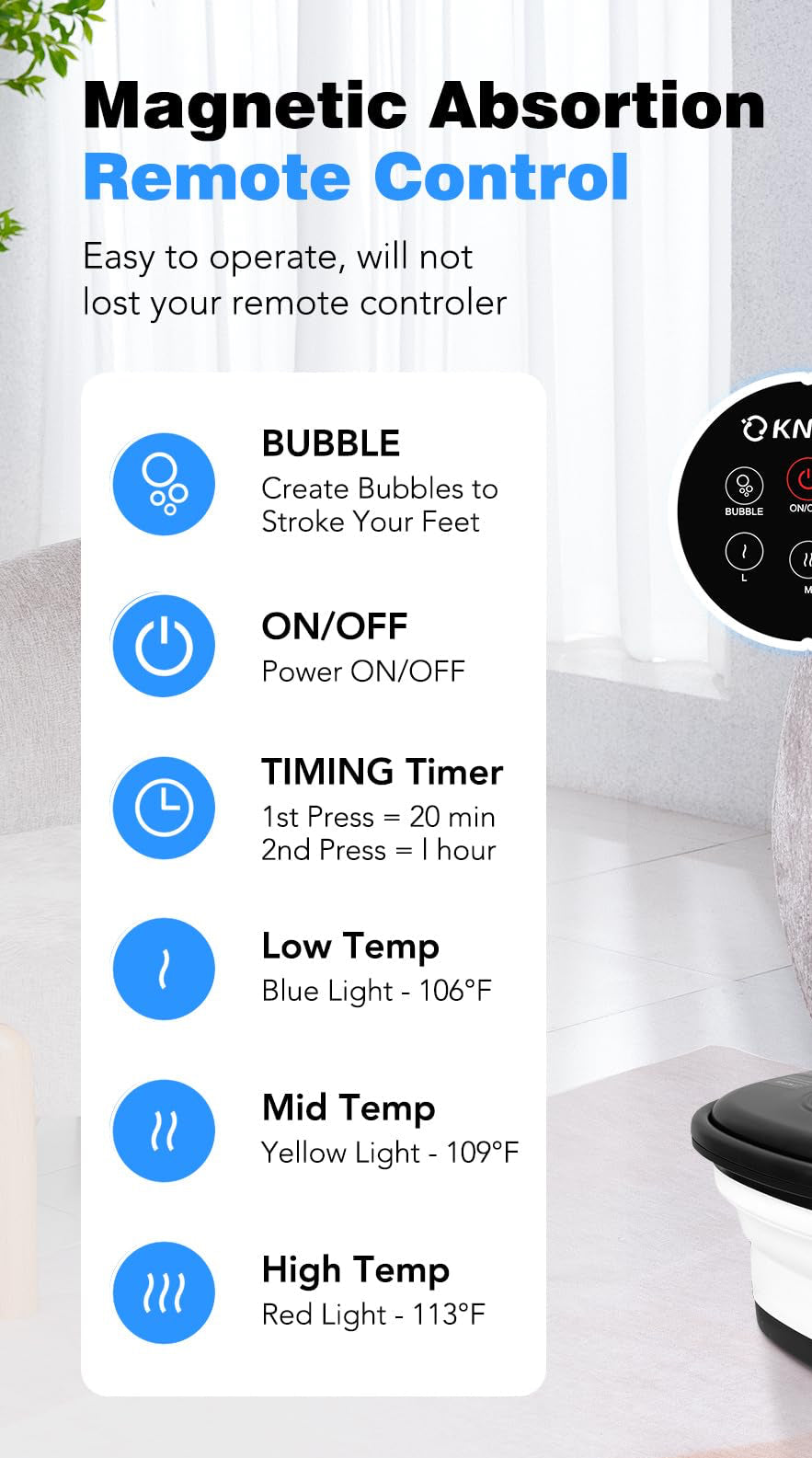 Hydroelectric Spa Treatment For Pedicure With Heat And Remote Control