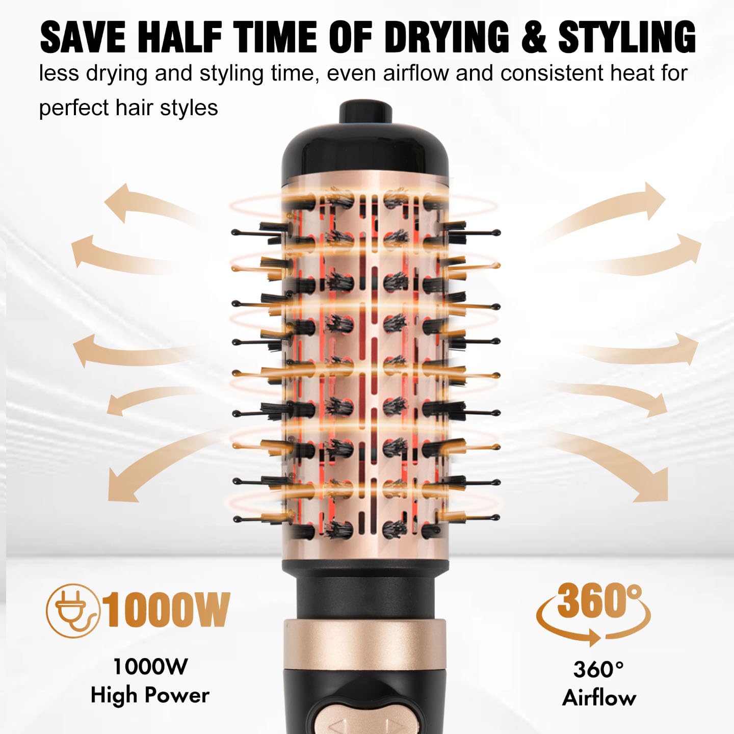 DAILYLIFE Ionic Rotating Hair Dryer Brush