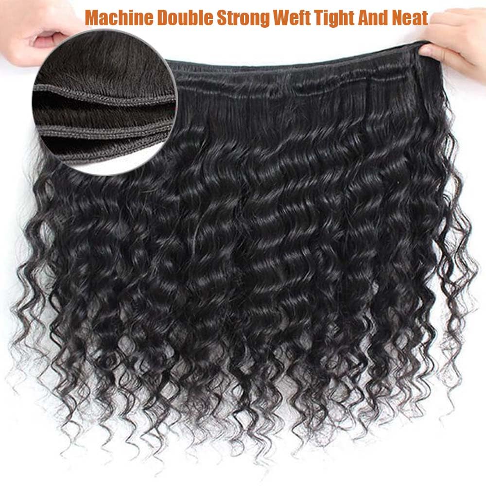 Wlymly - 3 Virgin Brazilian Deep Wave Bundles - 20, 22, 24 Inch*