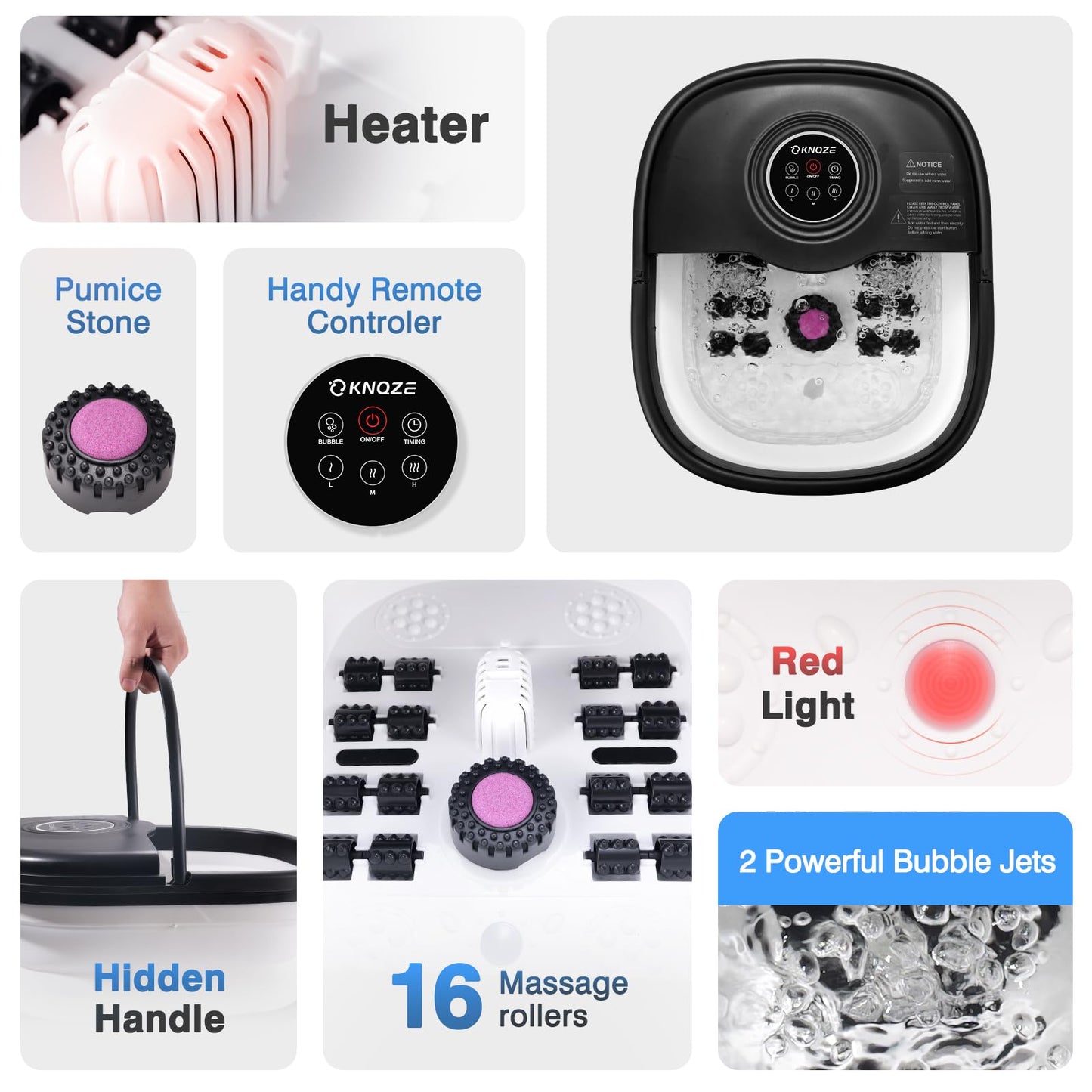Hydroelectric Spa Treatment For Pedicure With Heat And Remote Control