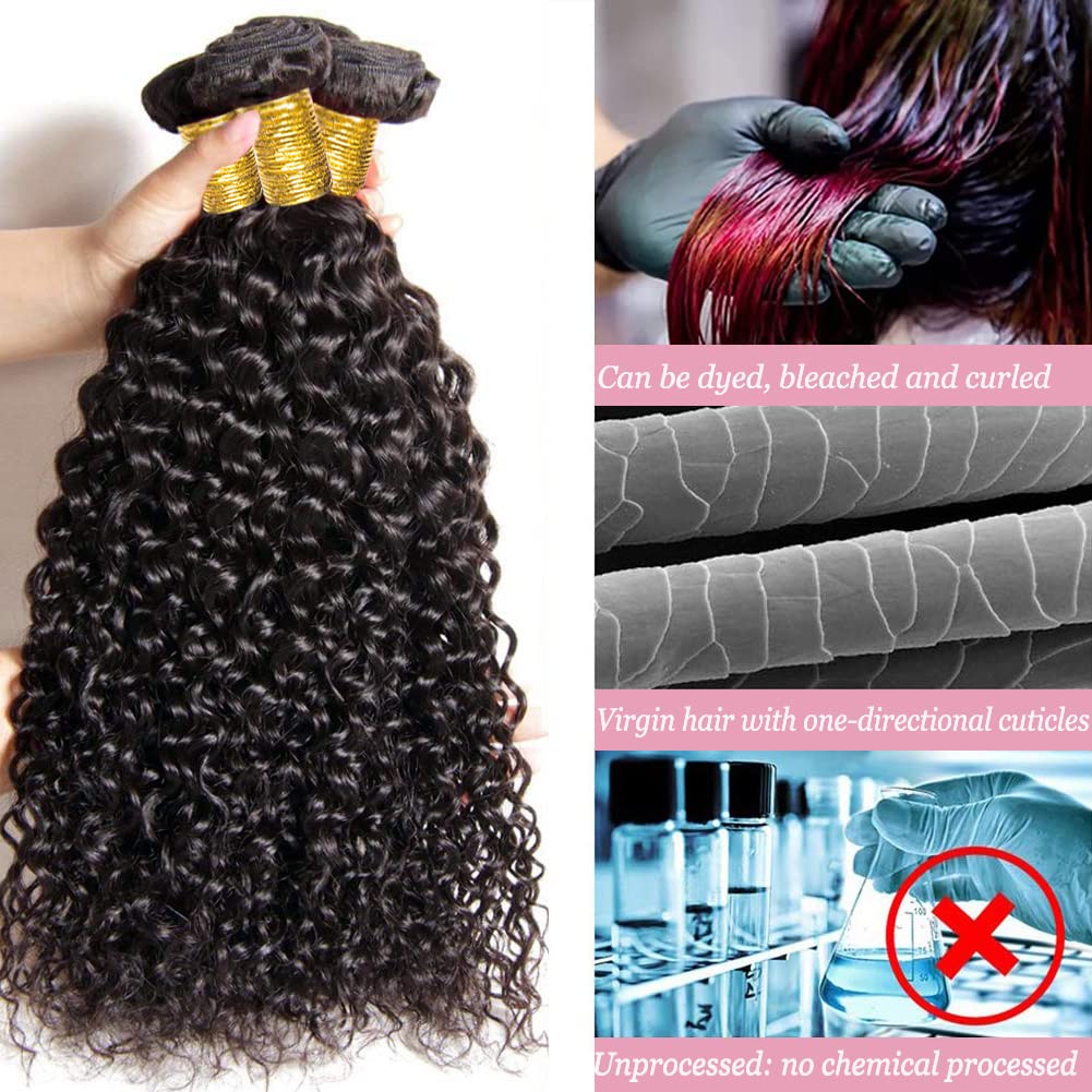 Hetnear - 3 Virgin Brazilian Water Wave Bundles - 18, 20, 22 Inch - Natural Black*