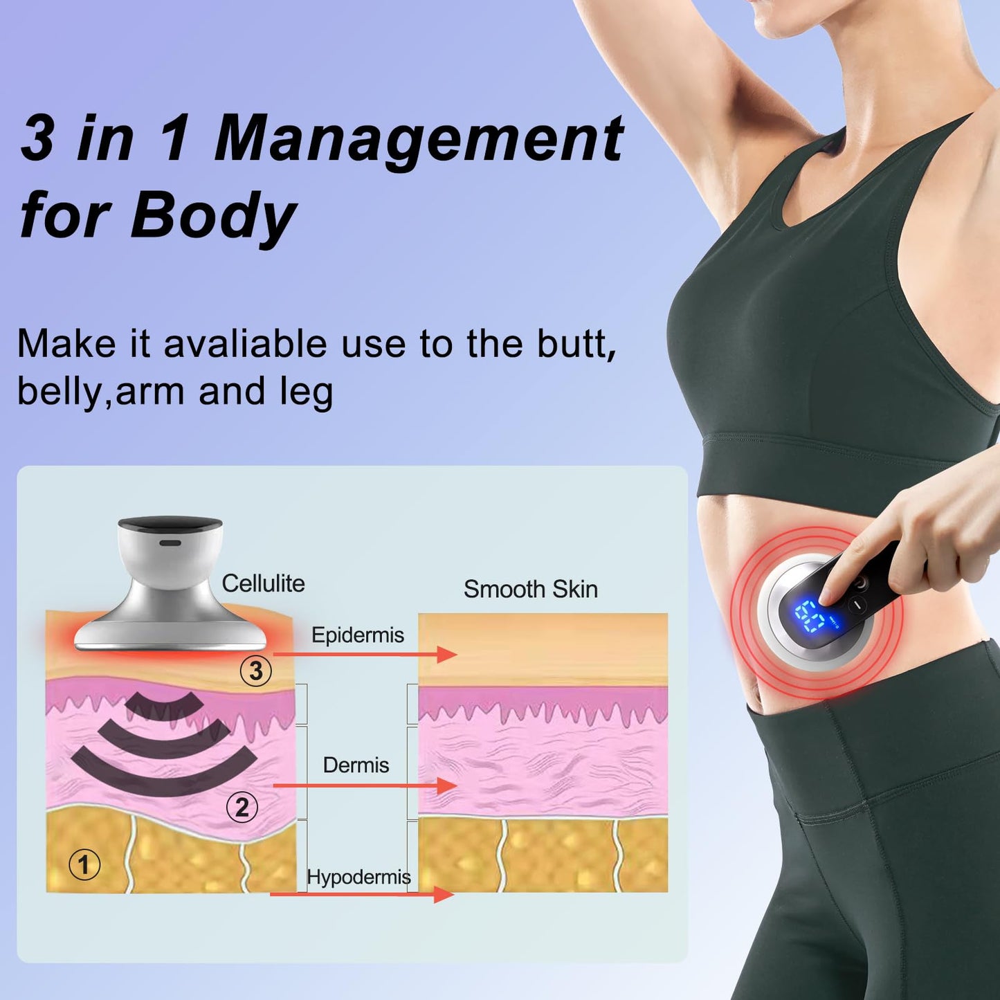 CXGRISE Body Shaping Machine Belly Arm Cellulite Stretch Mark Massager Tightening Device Great Gift