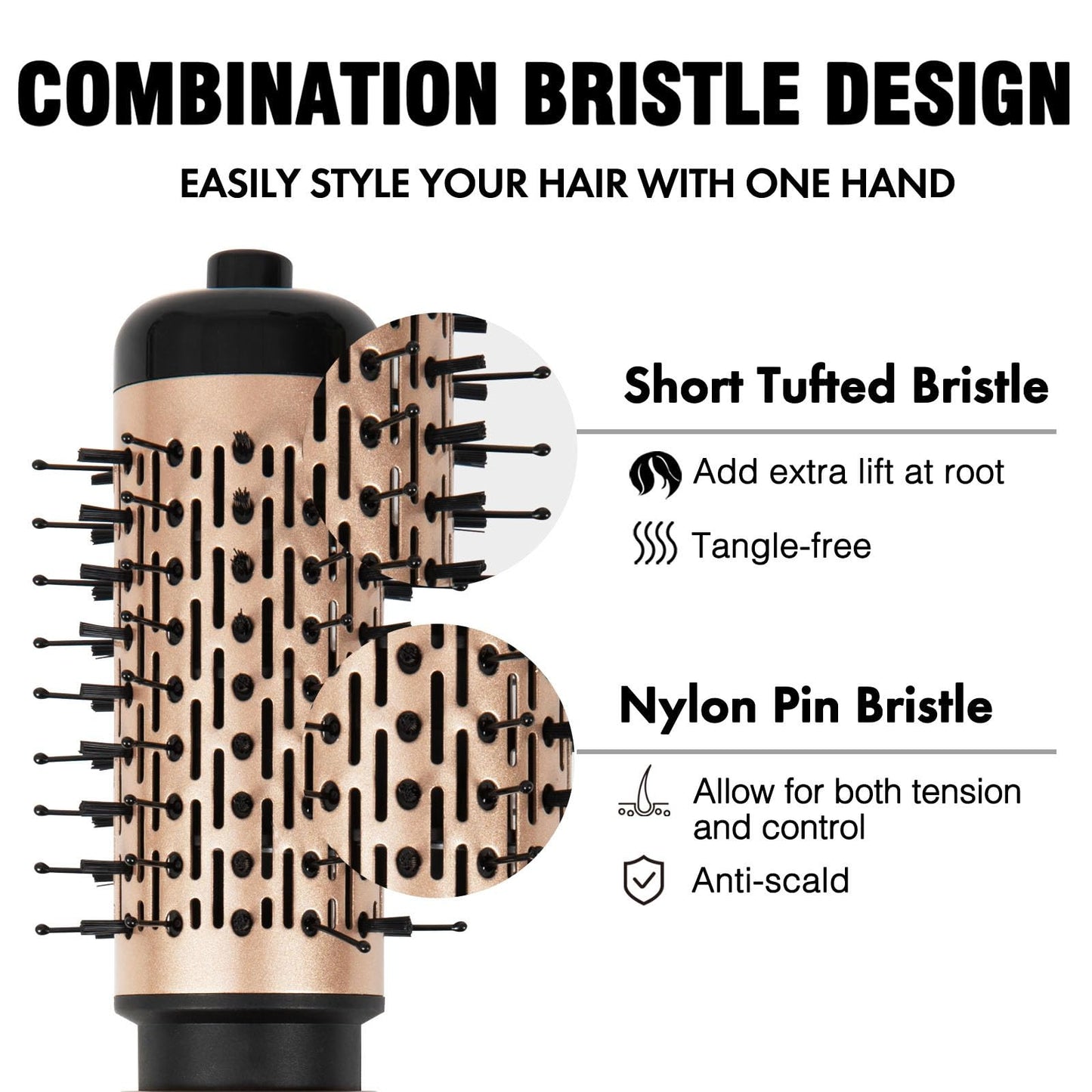 DAILYLIFE Ionic Rotating Hair Dryer Brush