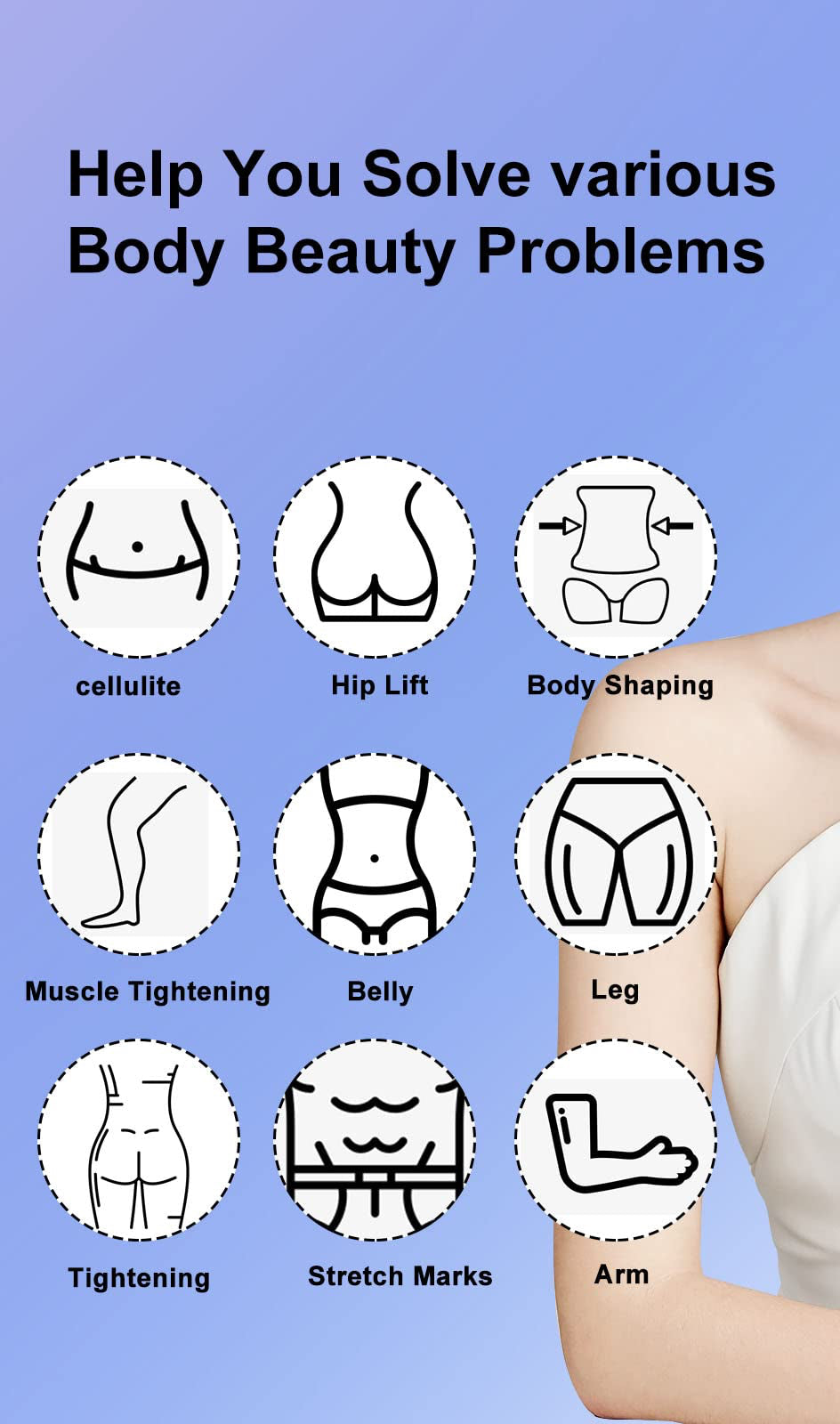 CXGRISE Body Shaping Machine Belly Arm Cellulite Stretch Mark Massager Tightening Device Great Gift