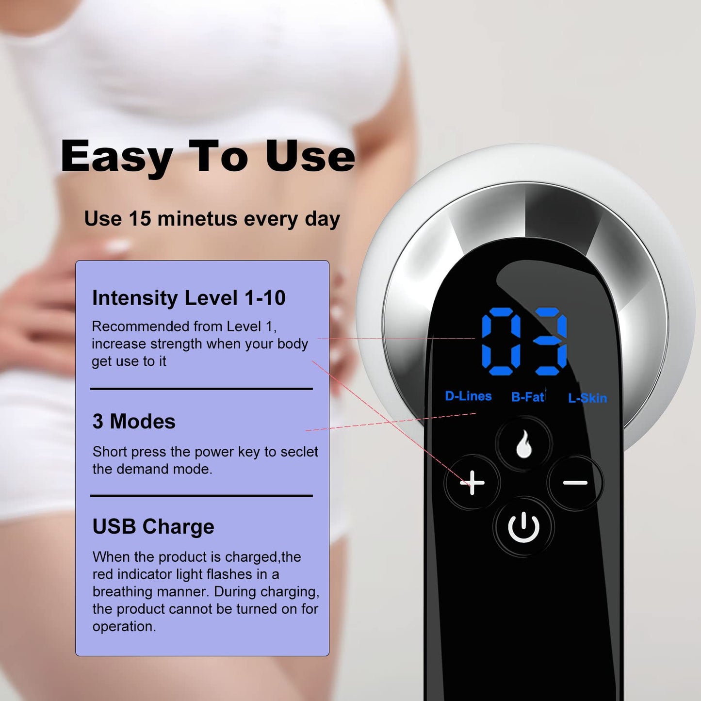 CXGRISE Body Shaping Machine Belly Arm Cellulite Stretch Mark Massager Tightening Device Great Gift