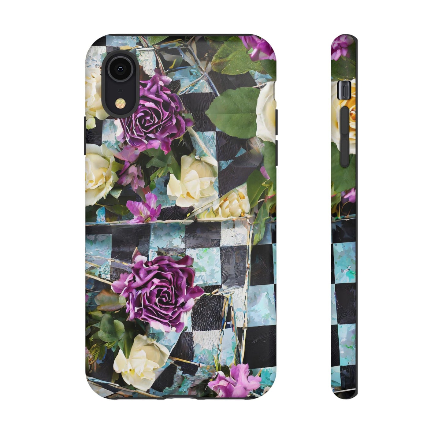 Checkerboard Tough Phone Case For iPhone, Samsung Galaxy, And Google Pixel