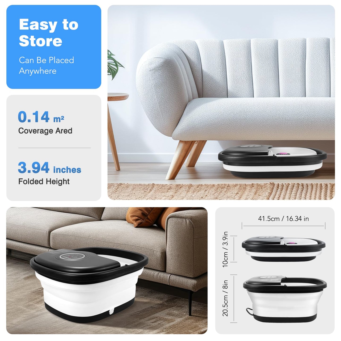 Hydroelectric Spa Treatment For Pedicure With Heat And Remote Control