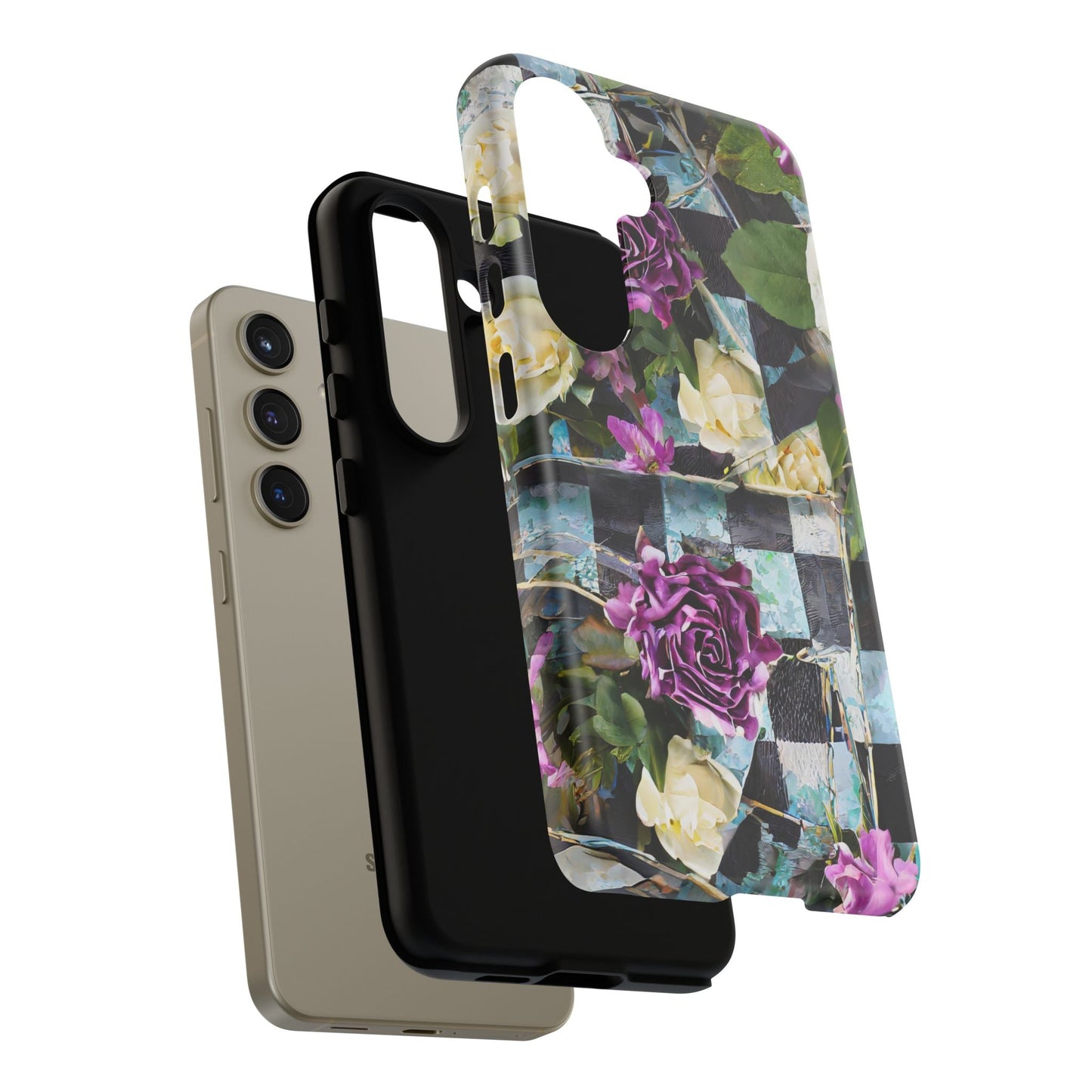 Checkerboard Tough Phone Case For iPhone, Samsung Galaxy, And Google Pixel
