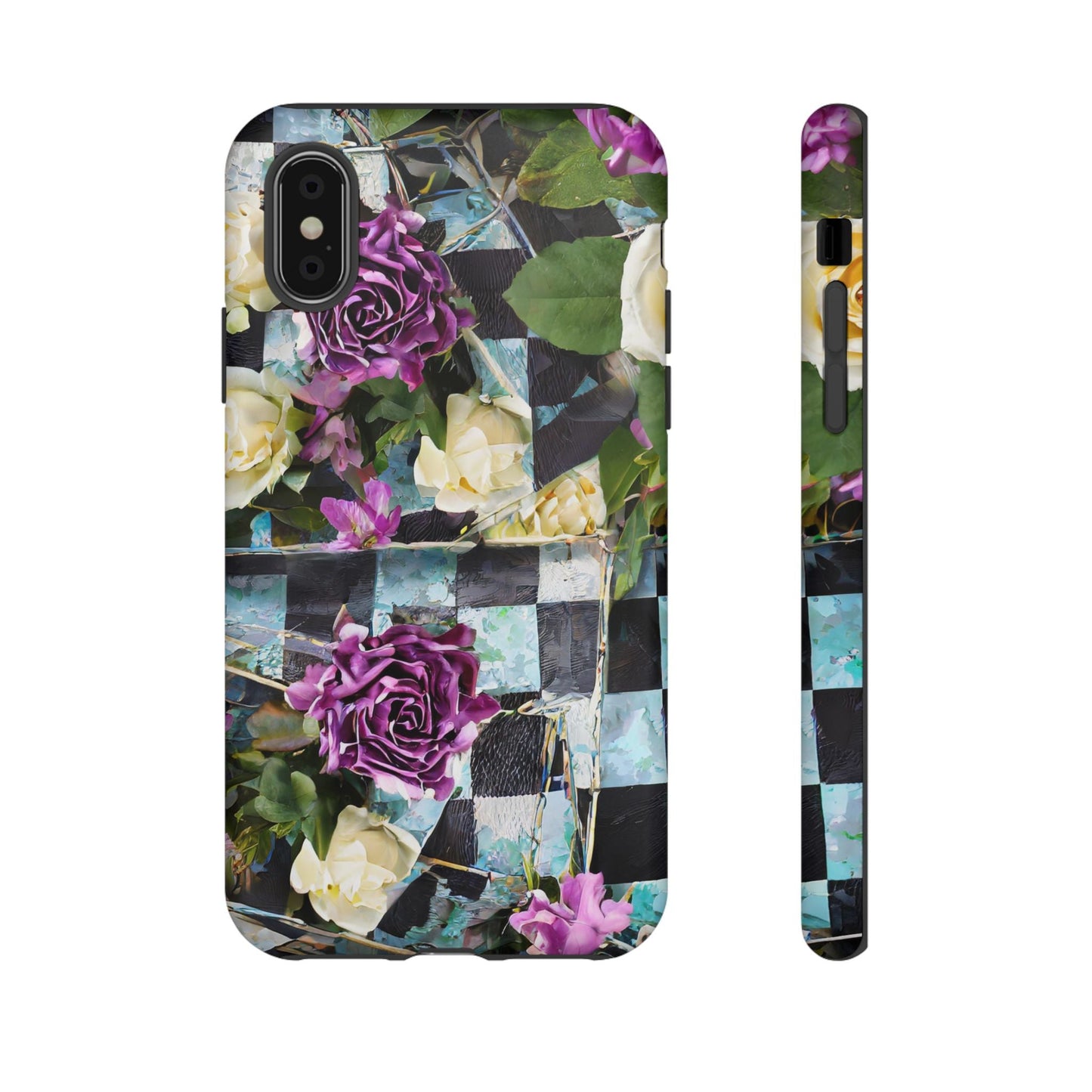 Checkerboard Tough Phone Case For iPhone, Samsung Galaxy, And Google Pixel