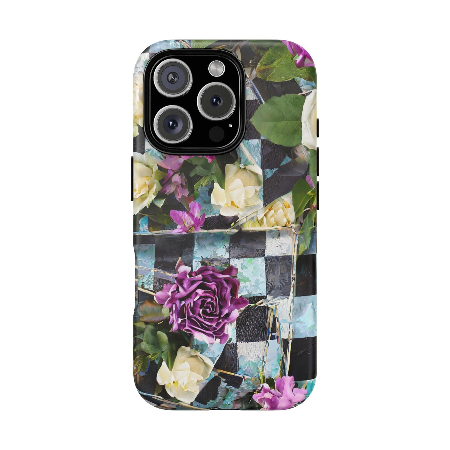 Checkerboard Tough Phone Case For iPhone, Samsung Galaxy, And Google Pixel