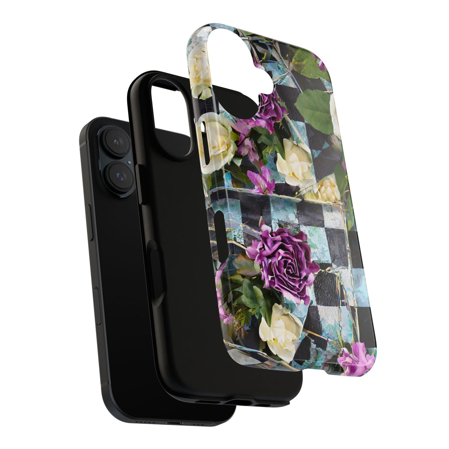 Checkerboard Tough Phone Case For iPhone, Samsung Galaxy, And Google Pixel