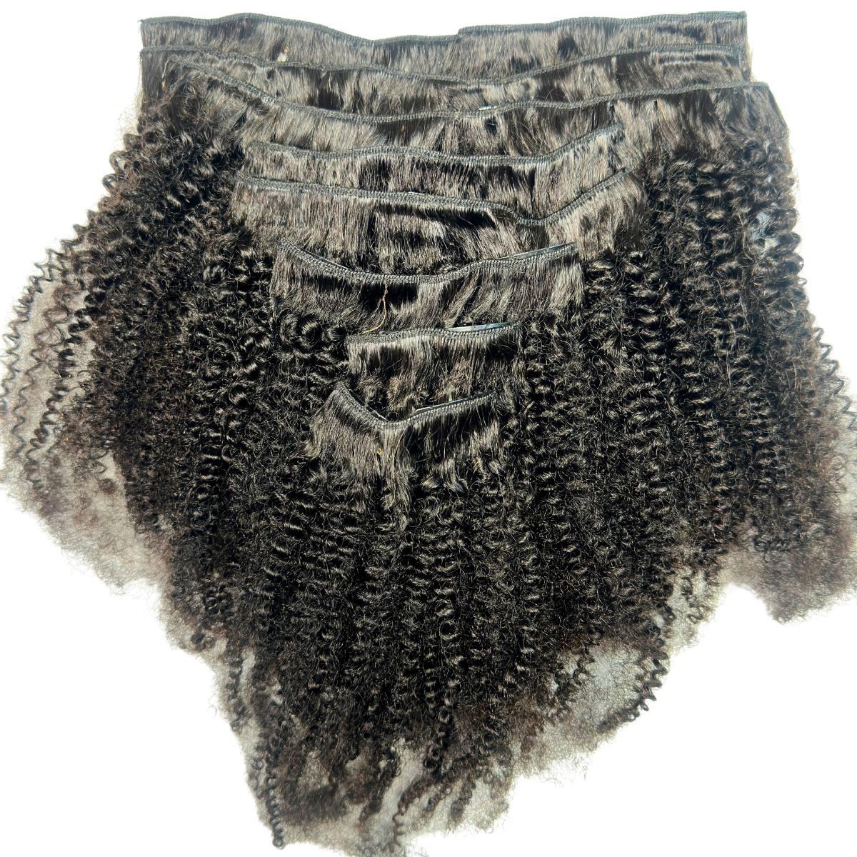 Afro Kinky Curly Clip-In 100% Virgin Hair Extensions
