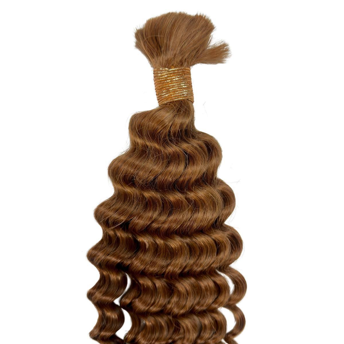 Auburn Deep Wave Bulk 100% Virgin Braiding Hair