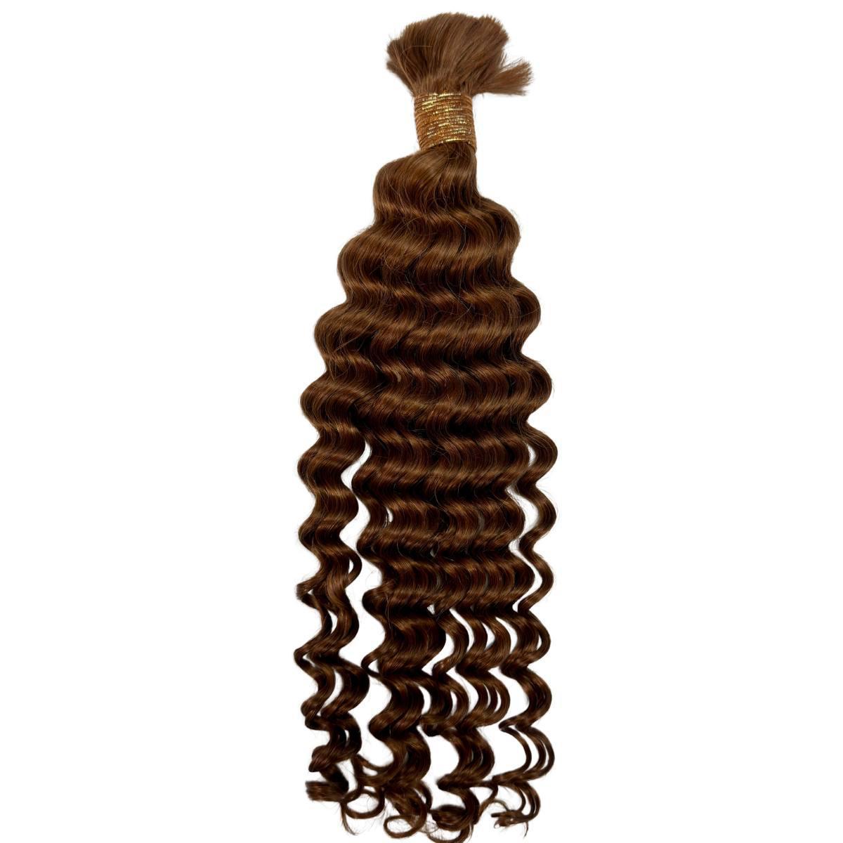Auburn Deep Wave Bulk 100% Virgin Braiding Hair