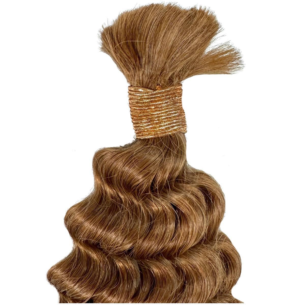 Auburn Deep Wave Bulk 100% Virgin Braiding Hair