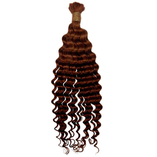 Copper Deep Wave Color 350 Bulk 100% Virgin Braiding Hair