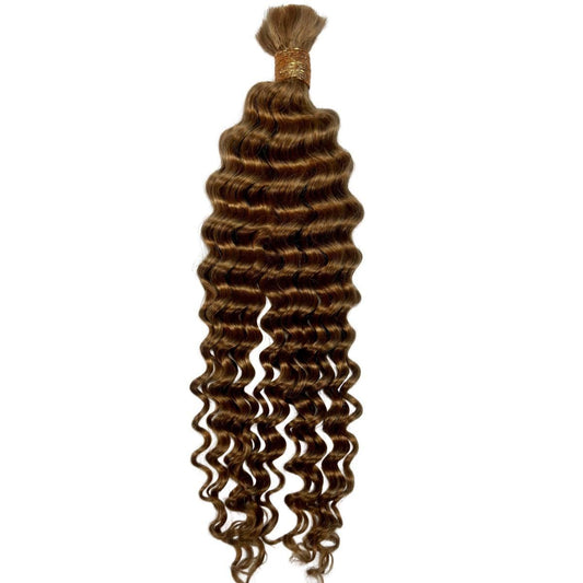 Dark Honey Deep Wave 27 Bulk 100% Virgin Braiding Hair