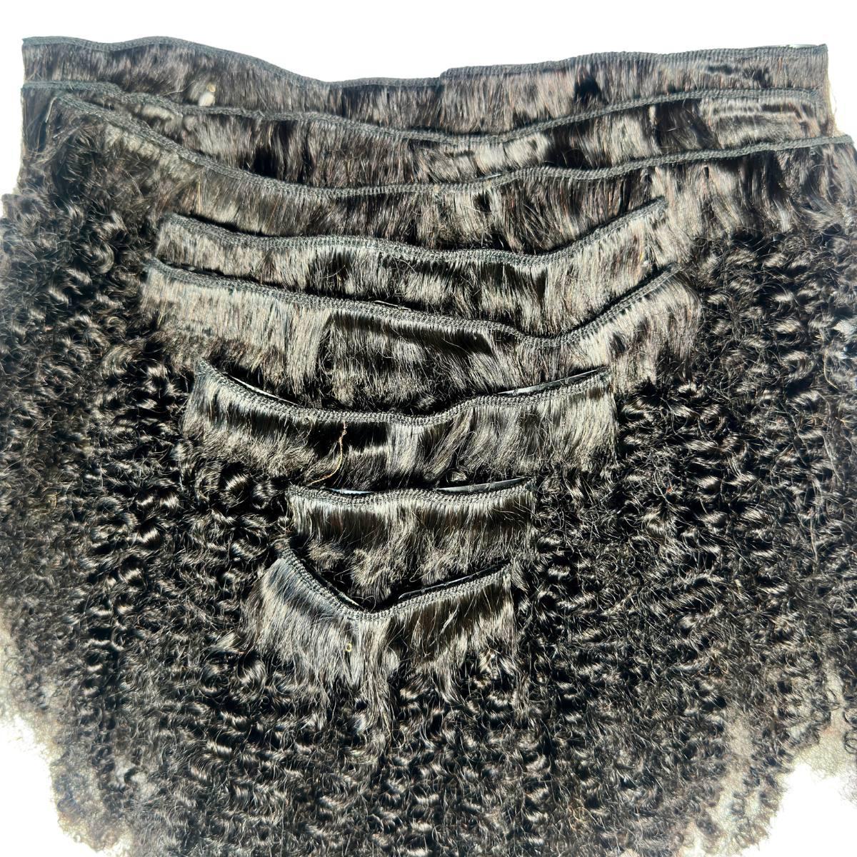 Afro Kinky Curly Clip-In 100% Virgin Hair Extensions