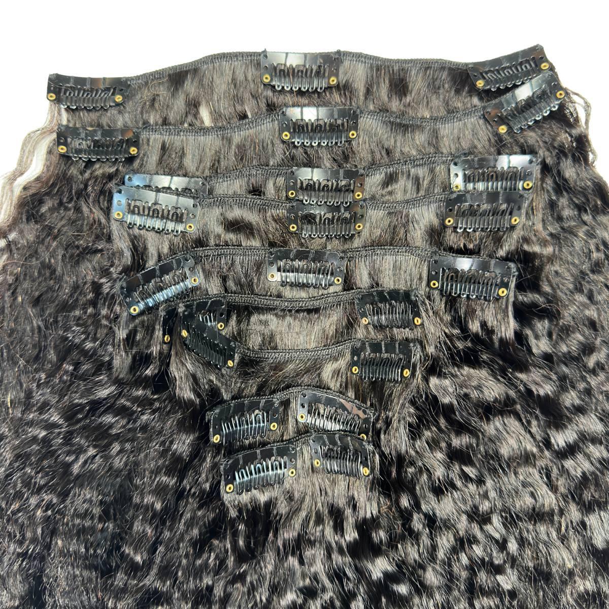 Kinky Straight Clip-In 100% Virgin Hair Extensions